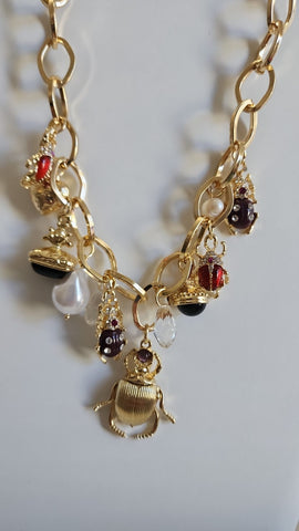 Collar de Charms con Mariquitas