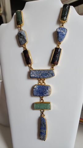 Collar Cuarzo en Azul