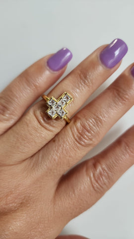 Anillo Cruz Baggette
