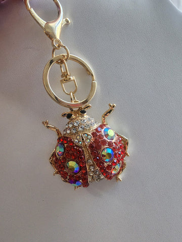 Llavero Lady Bug Diamantada