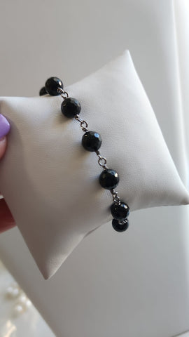 Pulsera Cristal Negra