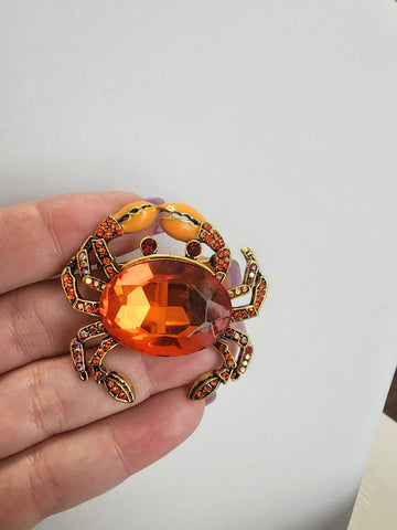 Prendedor Cangrejo  Anaranjado