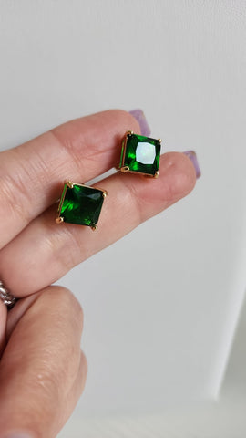 Aretes Verde Esmeralda