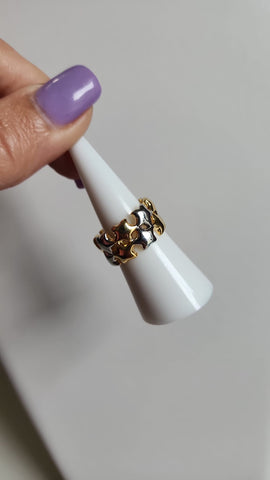 Anillo de Estrellas  Dos Tonos