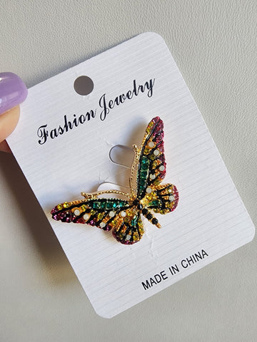 Prendedor Mariposa Fushia