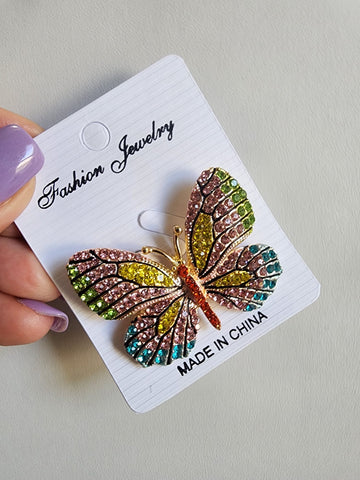 Prendedor Mariposa Rosa