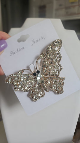 Prendedor Mariposa Plata