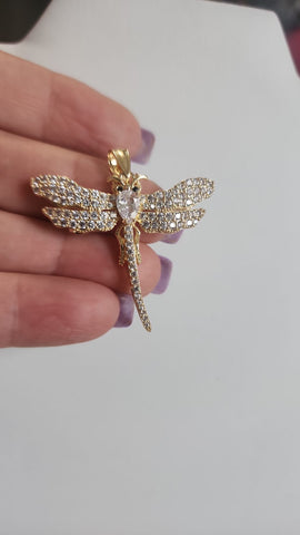 Prendedor Libélula Diamantada # 3