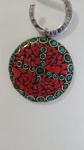 Gema Mosaico Rojo Circular