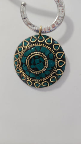 Mosaico Circular pequeño verde Gotas