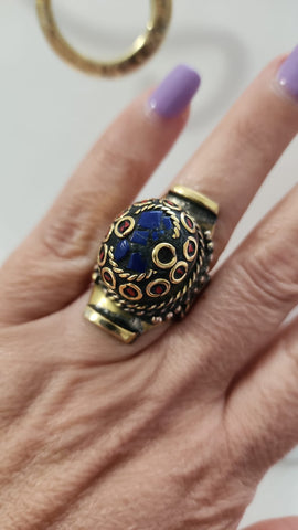 Anillo Mosaico Azul