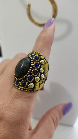 Anillo Mosaico  Amarillo $26