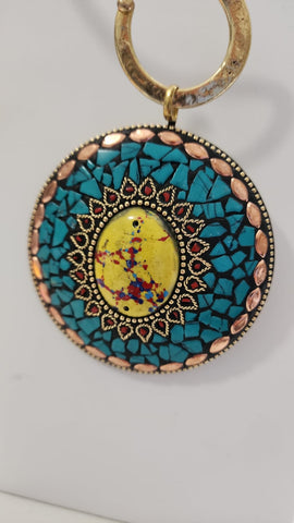 Mosaico Grande Circular Piedra amarilla