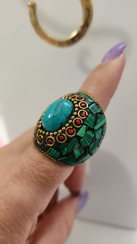 Anillo Mosaico  Verde