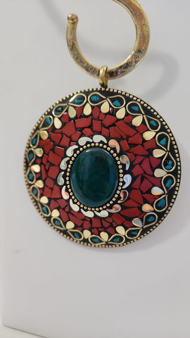 Mosaico Circular Rojo Gotas