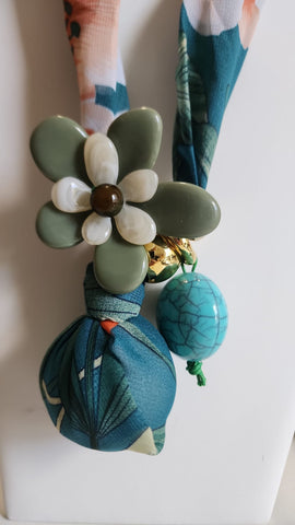 Pañuelo Flor Teal