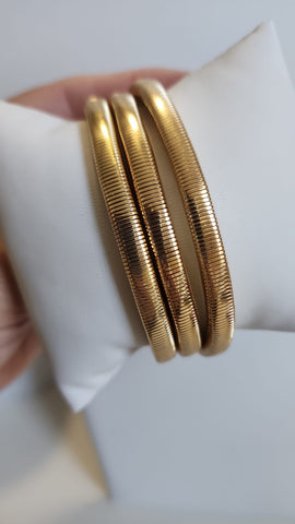 Trio de Pulseras  Doradas