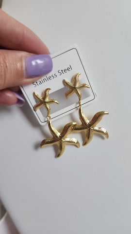 Aretes de Estrella de Mar colgante