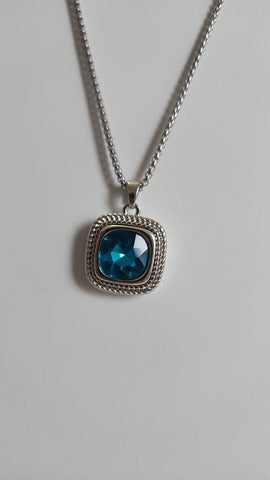 Cadena Rodio Turquesa