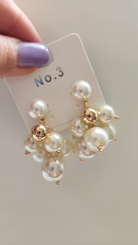 A228-Aretes de Perlas Oro