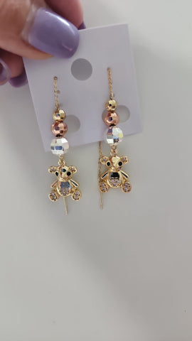 Aretes Violadores  Oso Tres Tonos