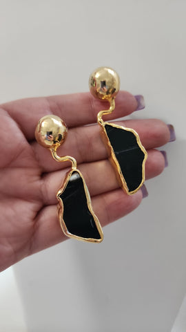Aretes  Esfera y Piedra Negra