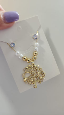 Set Árbol de la Vida  Oro Laminado