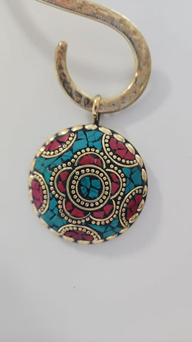 Gema Mosaico Turquesa y Rojo