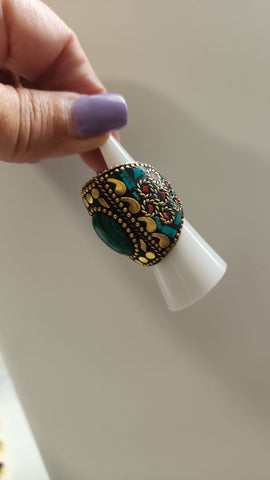 Anillo Mosaico Turquesa piedra turquesa