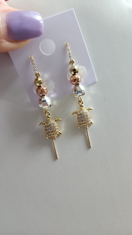 Aretes Violadores  Oso Tres Tonos Tortuga