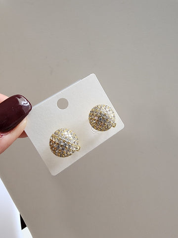 Aretes Esferas Diamantadas