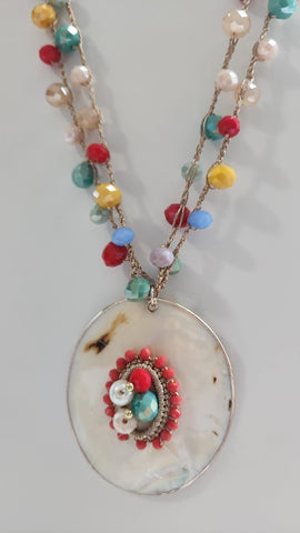 Collar en Cuencas  Concha Orange