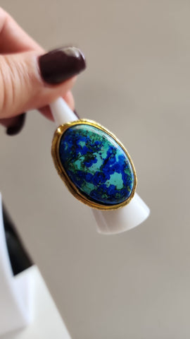 Anillo Mauve Turquesa Ovalado # 3