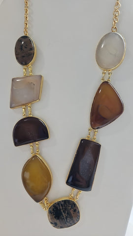 Collar en Piedras Preciosas  Cristal y Cuarzo