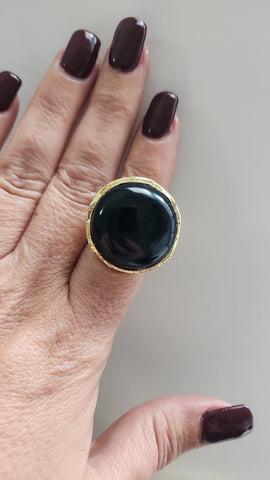 Anillo Redondo  Negro Onix
