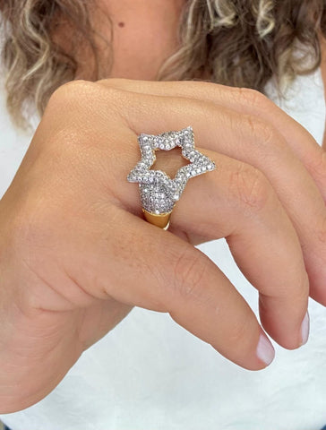 Anillo de Estrella  Diamantado