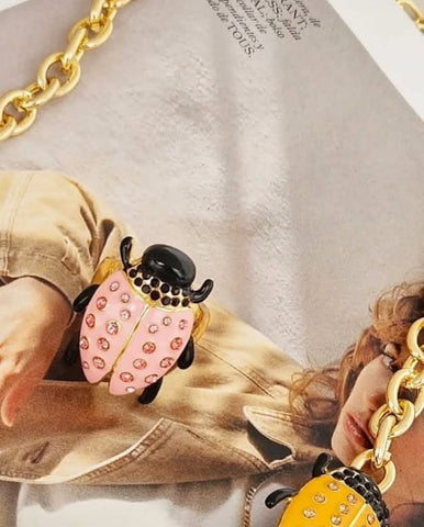 Anillo Escarabajo  Rosado