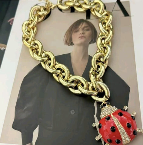 Collar de Eslabones Lady Bug