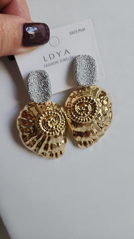 Aretes Caracol  Dos Tonos #3