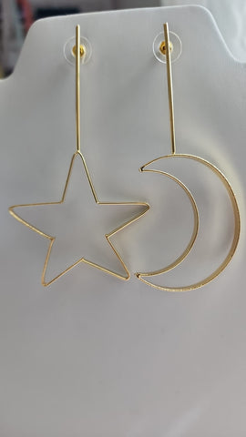 Aretes Luna y Estrella