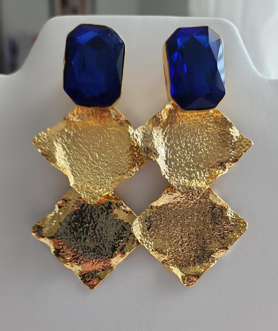 Aretes Funcional  Cristal Azul