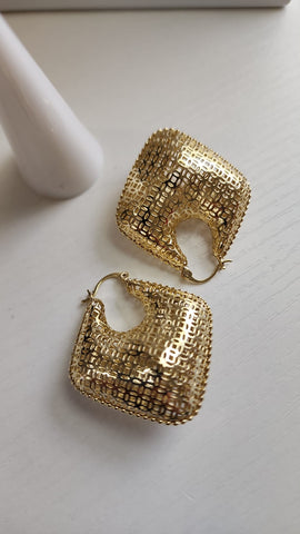 Aretes Canasta  Dorados