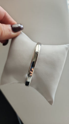 Pulseras para Gemas  Ancha Plateada