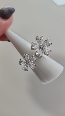 Anillo doble Flor  Plata