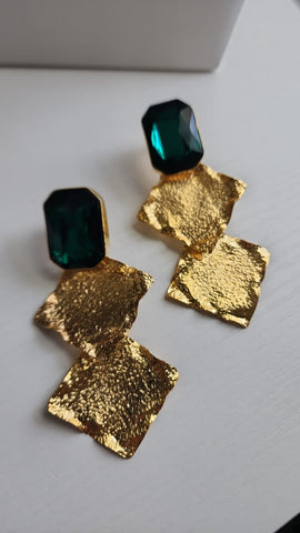 Aretes Funcional  Cristal Verde