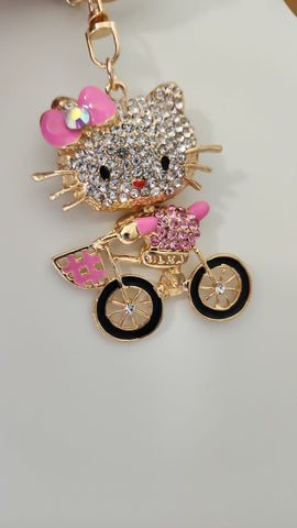 Llavero Hello Kitty Bicicleta Rosada