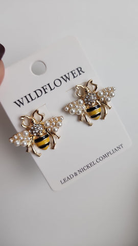Aretes de Abeja Amarillas