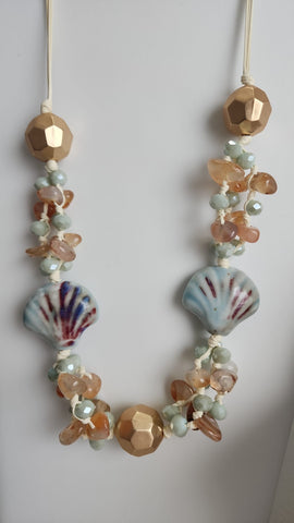 Collar Ambar Con Almejas