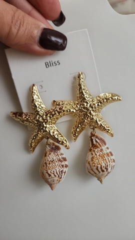 618-9-Aretes Estrellas y Caracol