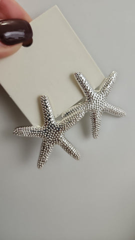618-12-Aretes Estrellas Platas